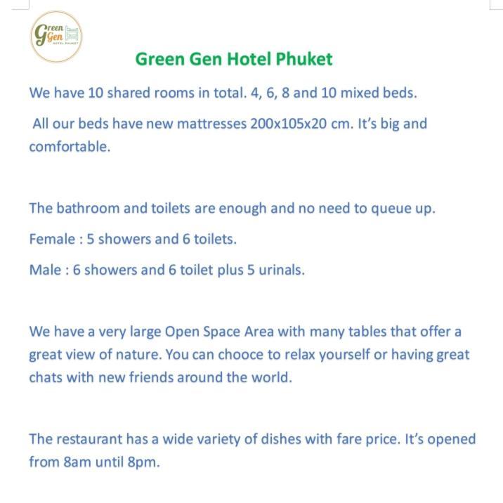 Green Gen Hotel, Mueang Phuket Ban Lo Ti Pa Ngoại thất bức ảnh
